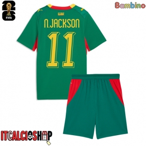 Senegal Nicolas Jackson #11 Seconda Maglia Bambino Mondiali 2026 Manica Corta (+ Pantaloni corti)